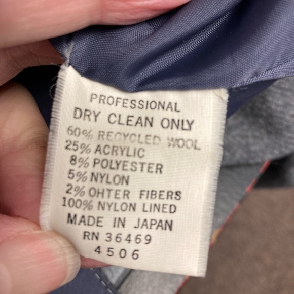 Vintage Women’s Changing Scene Blazer in Recycled Wool Blend Grey Size 12 - Picture 15 of 15